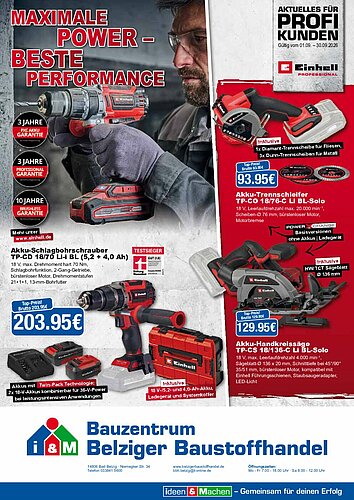 Titelseite: Einhell – Profiangebote im September
