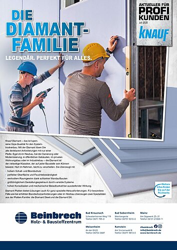 Titelseite: Knauf Gips – Profiangebote im Juli