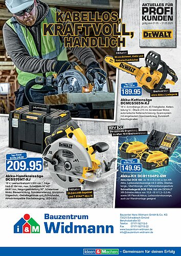 Titelseite: Dewalt – Profiangebote im Mai