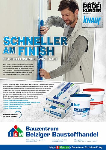 Titelseite: Knauf Gips – Profiangebote im Oktober
