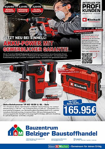 Titelseite: Einhell Maschinen – Profiangebote im März