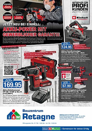 Titelseite: Einhell – Profiangebote im Februar