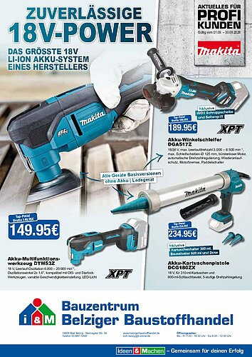 Titelseite: Makita – Profiangebote im September