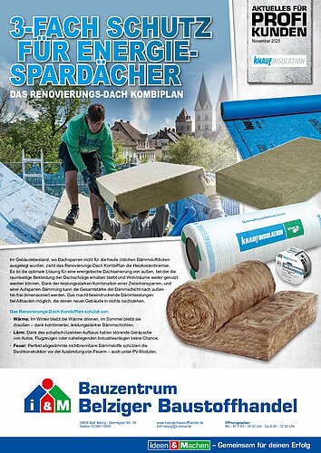 Titelseite: Knauf Insulation – Profiangebote im November