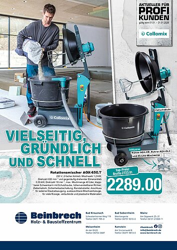 Titelseite: Collomix – Profiangebote im Januar
