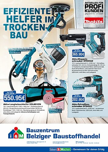 Titelseite: Makita – Profiangebote im Oktober