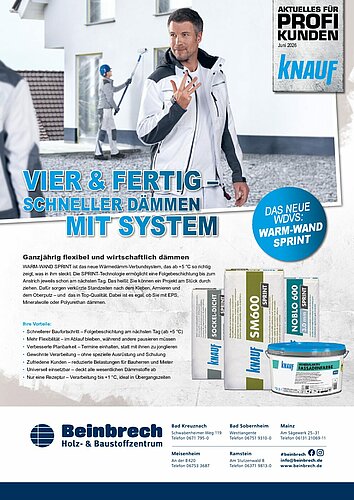 Titelseite: Knauf Gips – Profiangebote im Juni