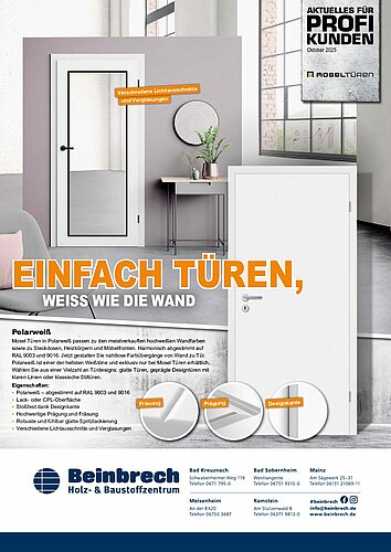 Titelseite: Mosel Türen – Profiangebote im Oktober