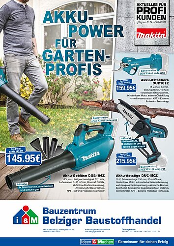 Titelseite: Makita – Profiangebote im April