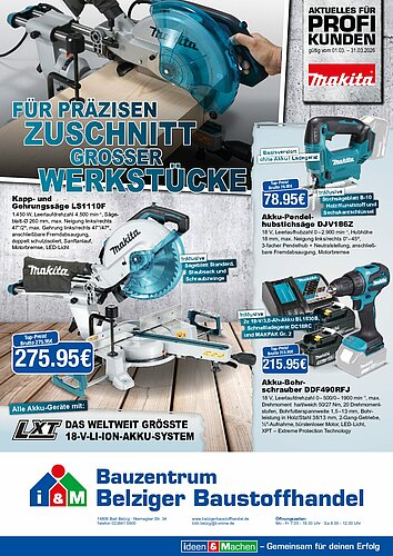 Titelseite: Makita – Profiangebote im März