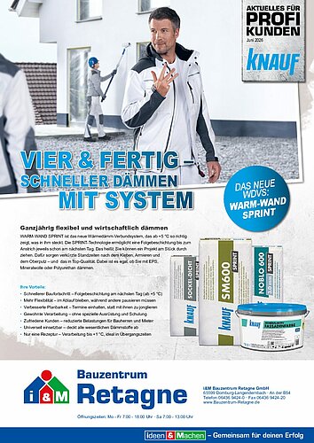 Titelseite: Knauf Gips – Profiangebote im Juni