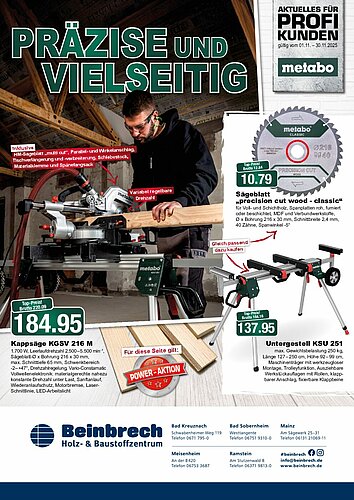 Titelseite: Metabo – Profiangebote im November