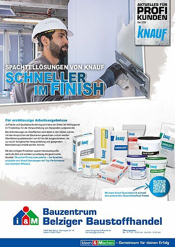Titelseite: Knauf Gips – Profiangebote im Mai